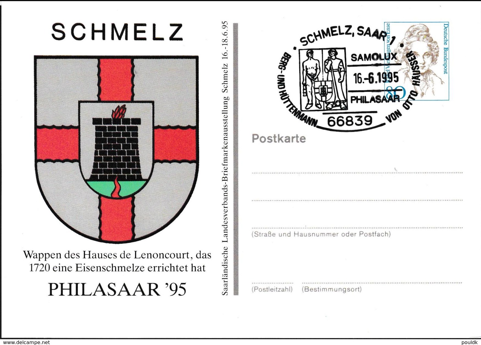 Germany Postal Stationary Bedeutende Frauen W/print Philasaar 95 - Used (G109-46) - Private Postcards - Used