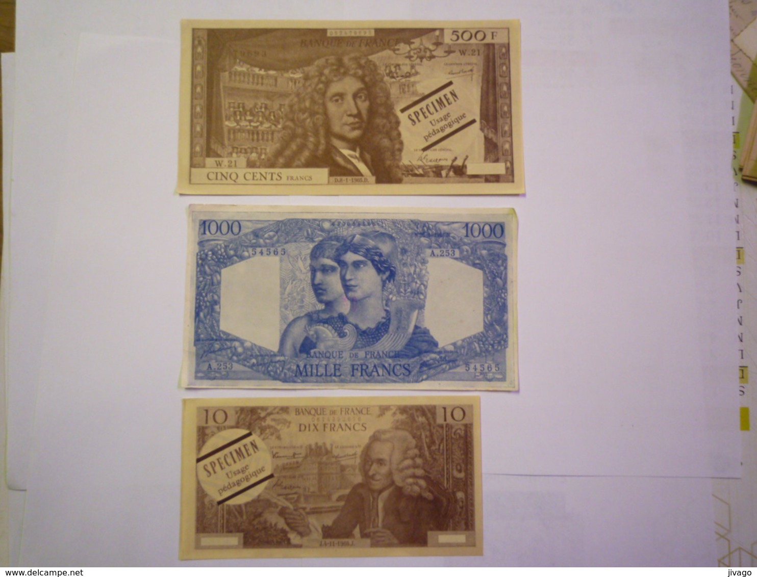 2020 - 4015  LOT De 3 BILLETS FICTIFS   XXX - Specimen