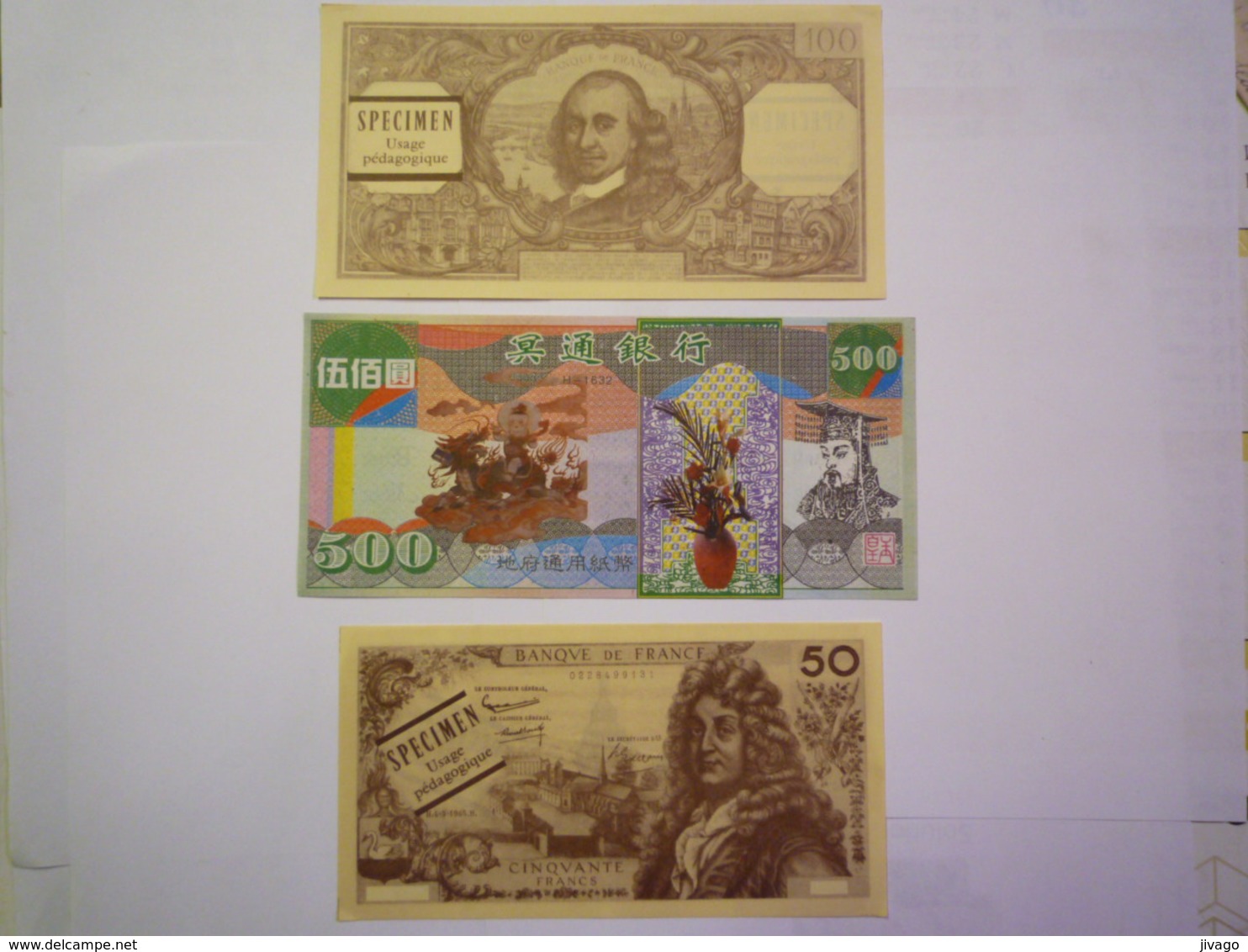 2020 - 4016  LOT De 3 BILLETS FICTIFS   XXX - Specimen