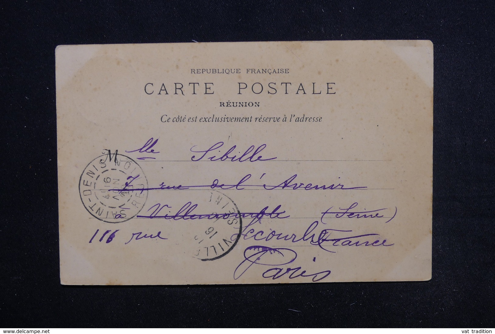 RÉUNION - Affranchissement De Saint Denis Sur Carte Postale En 1910  Pour Paris - L 52793 - Lettres & Documents