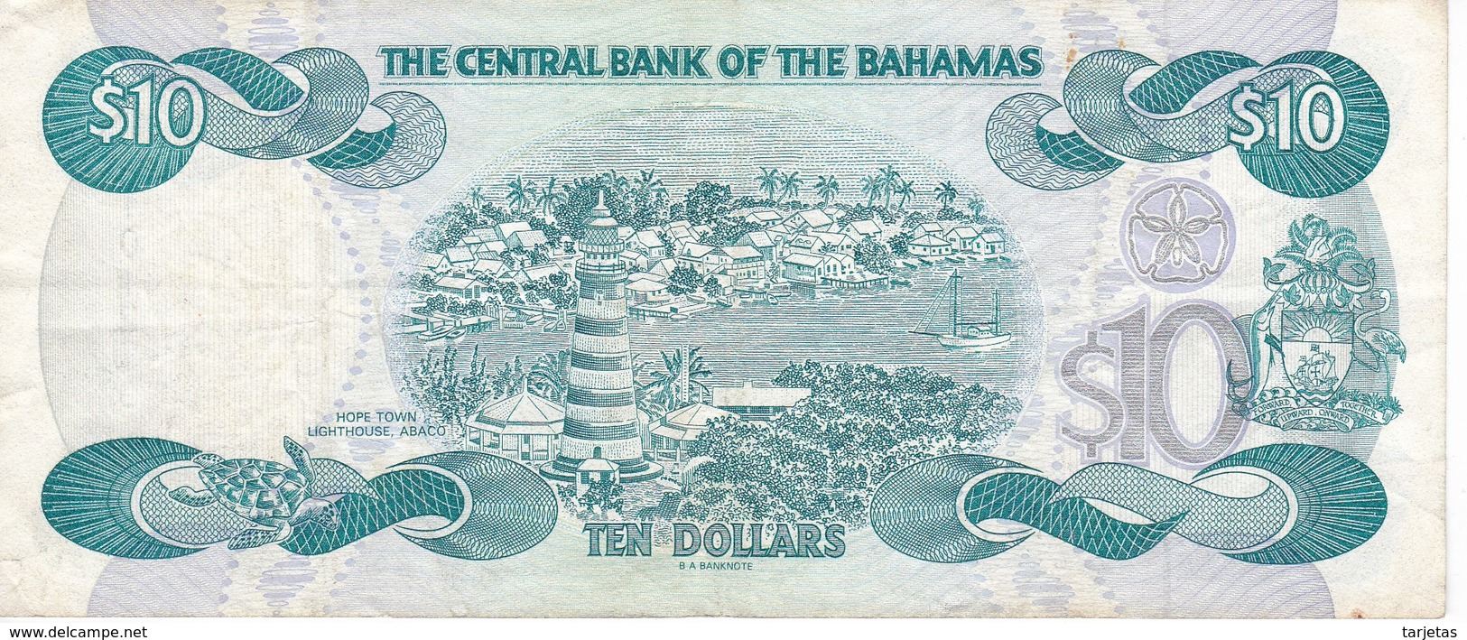 BILLETE DE BAHAMAS DE 10 DOLLARS DEL AÑO 1984  (BANKNOTE) - Bahamas