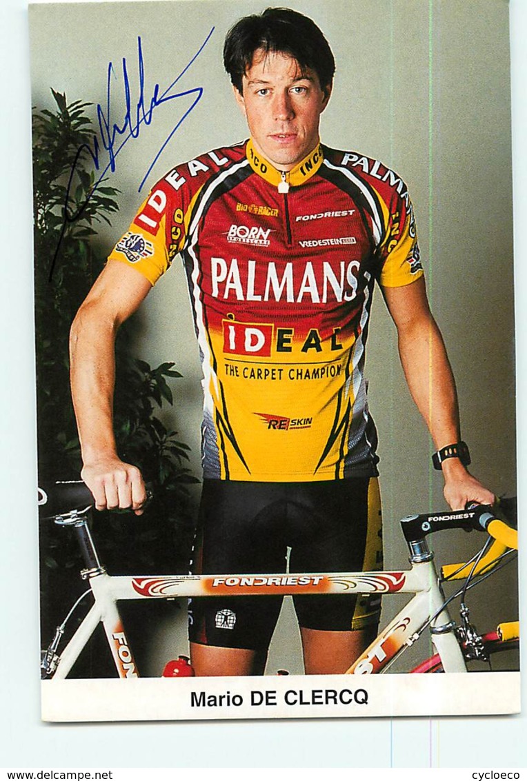 Mario DE CLERCQ, Autographe Manuscrit, Dédicace . 2 Scans. Cyclisme. Palmans Ideal - Ciclismo