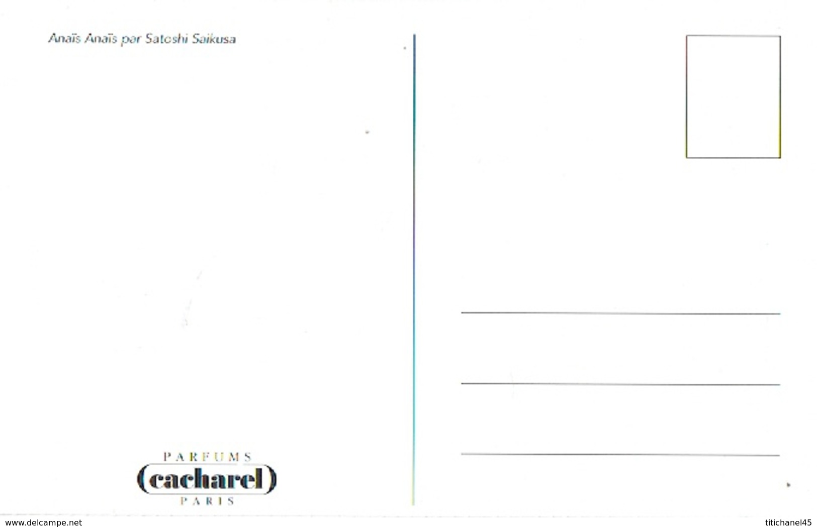 Carte Parfum ANAÏS ANAÏS De CACHAREL Par Satotoshi Saikusa - Modernes (à Partir De 1961)