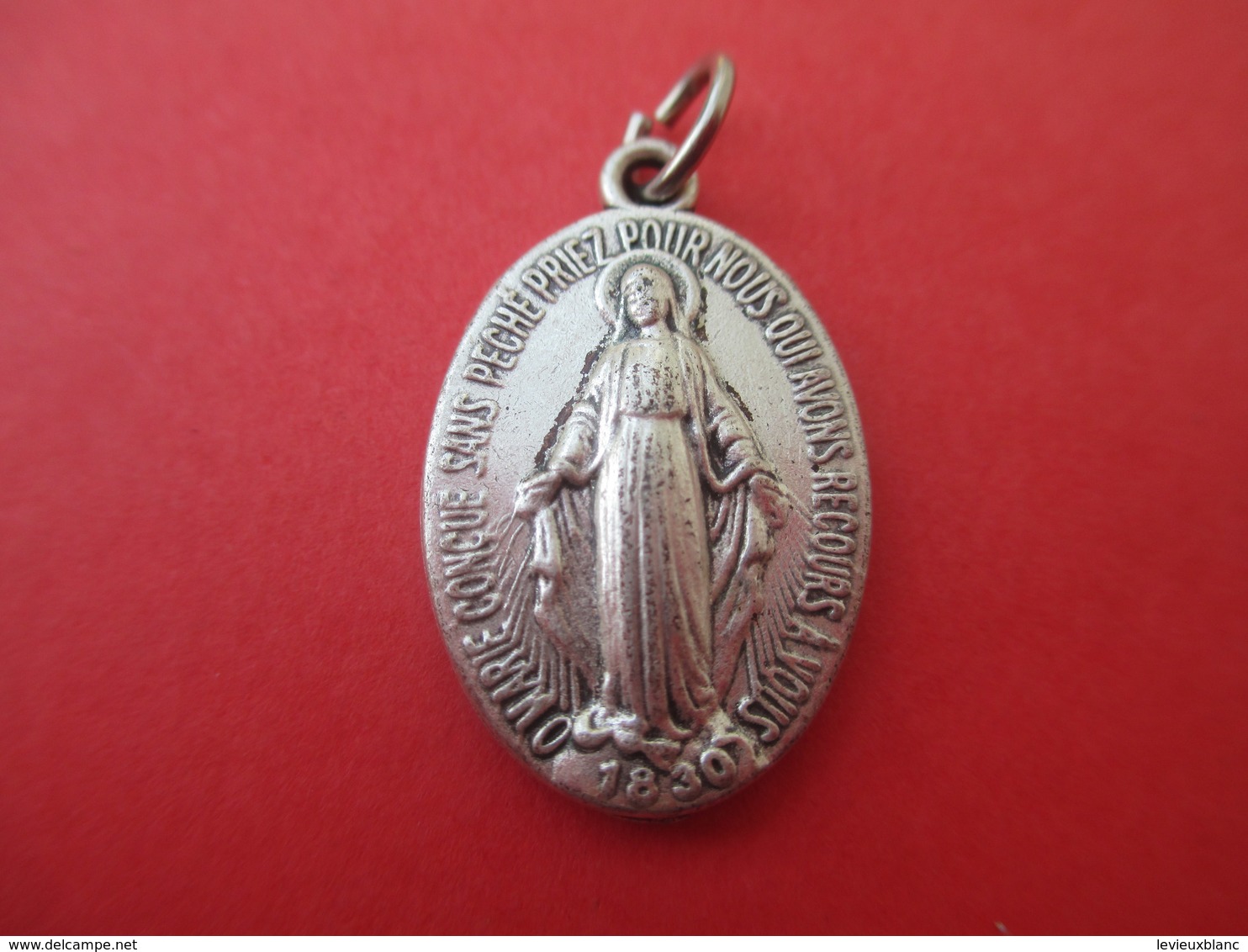 Médaille Religieuse Ancienne/ O Marie/ Priez Pour Nous / 1930/Bronze Nickelé/ Début XXéme     CAN561 - Religion & Esotérisme