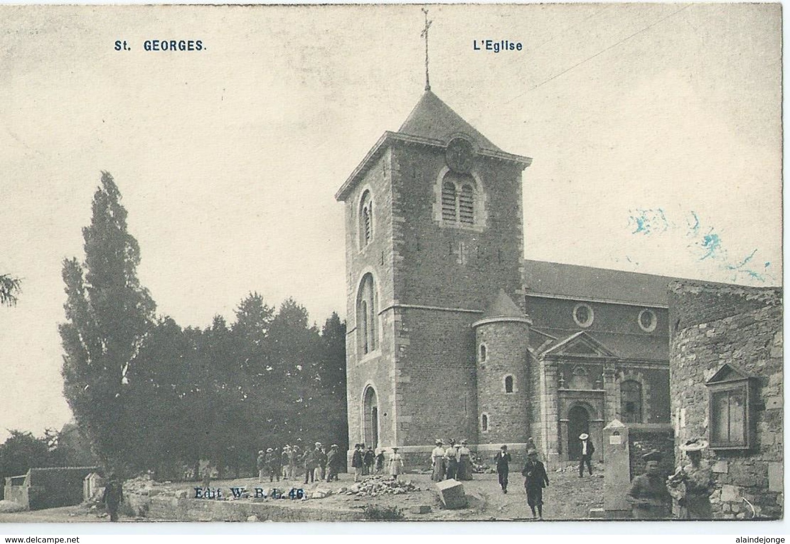 Saint Georges Sur Meuse - L'Eglise - Edit. W.B.L. 46 - 1906 - Saint-Georges-sur-Meuse