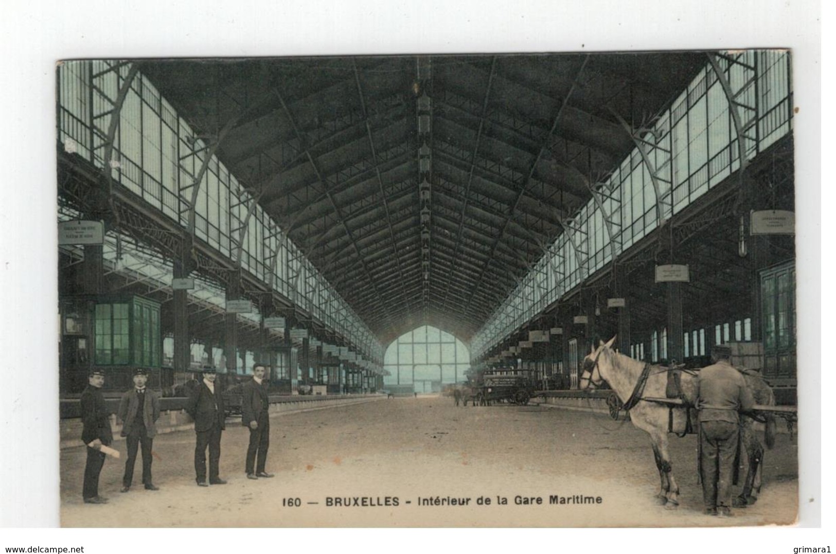 160 - BRUXELLES - Intérieur De La Gare Maritime 1908 - Bruxelles-ville