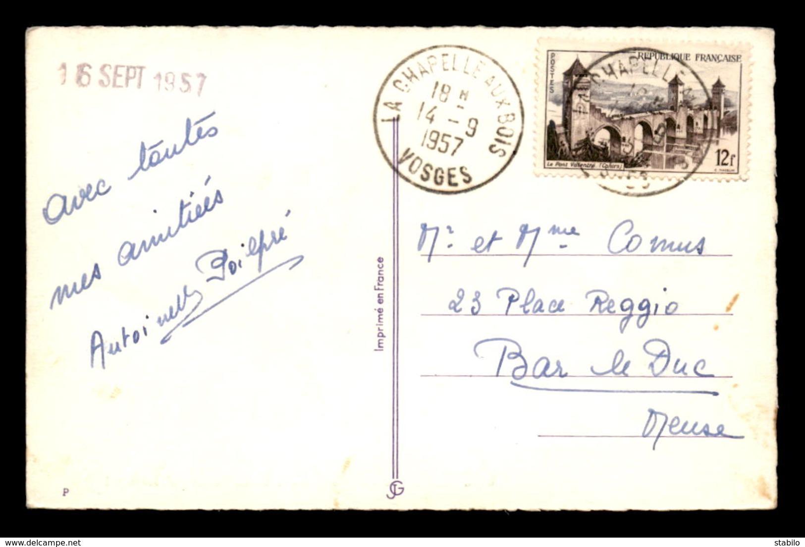 88 - LA CHAPELLE-AUX-BOIS - SOUVENIR - CARTE FANTAISIE - MYOSOTIS - Autres & Non Classés