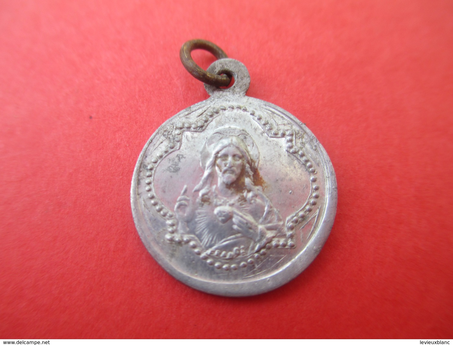 Médaille Religieuse Ancienne/ Coeur Du Christ Et Vierge à L'enfant /Aluminium/ Début XXéme     CAN565 - Religion & Esotérisme