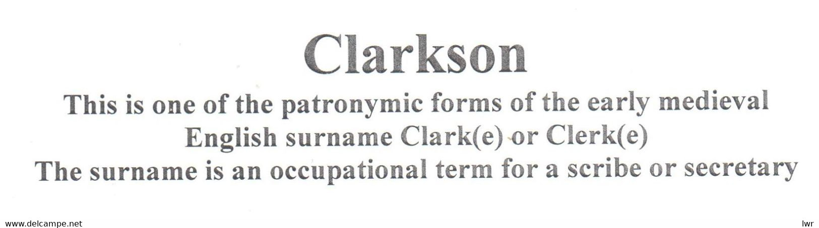 USA - Registry Bill - T.S.Clarkson P.M. - Omaha City - Scribe - Secretary - Other & Unclassified