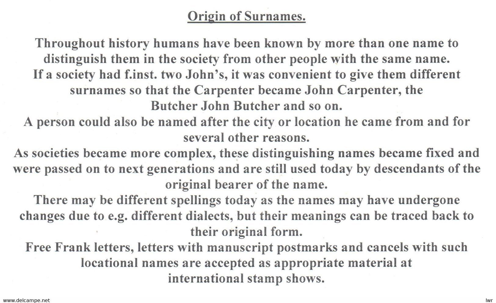 USA - Registry Bill - T.S.Clarkson P.M. - Omaha City - Scribe - Secretary - Other & Unclassified