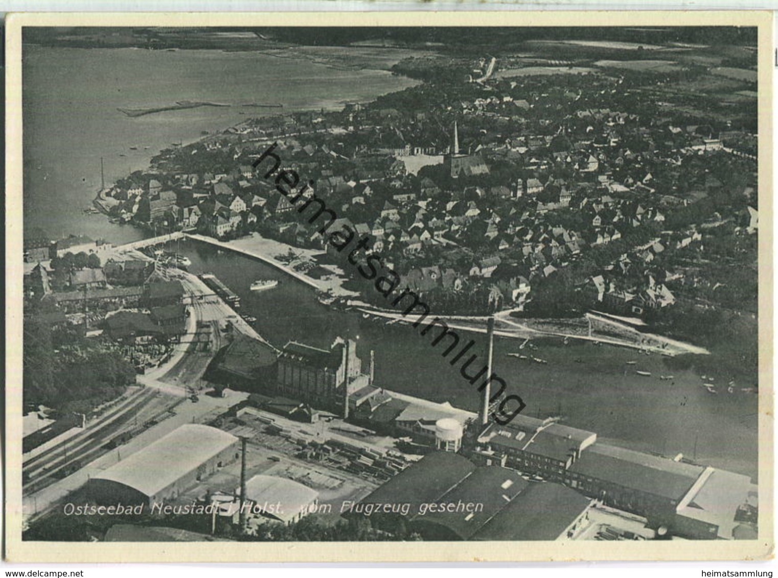 Neustadt-Holstein - Fliegeraufnahme - Verlag Julius Simonsen Oldenburg 40er Jahre - Neustadt (Holstein)