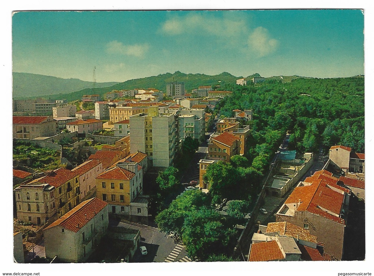 3237 - SARDEGNA PITTORESCA - TEMPIO - PANORAMA PARZIALE VIALE FONTE NUOVA E PINETA S LORENZO SASSARI 1970 CIRCA - Andere & Zonder Classificatie