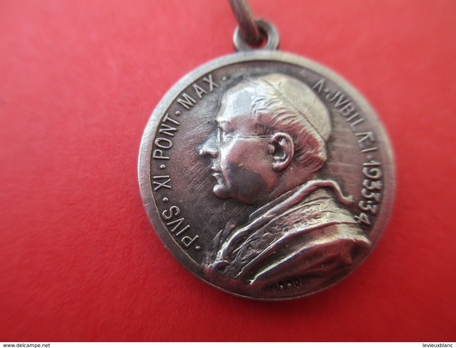 Médaille Religieuse Ancienne/PIE XI Pont Max/Christ En Croix/Jubilaie/Bronze Nickelé /1933   CAN568 - Religion & Esotérisme