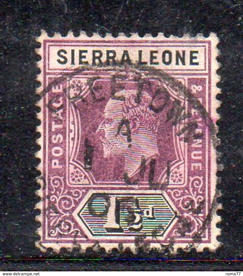 APR2007 - SIERRA LEONE 1904 , Yvert N. 64 Usato Fil MultiCA (2380A) - Sierra Leone (...-1960)