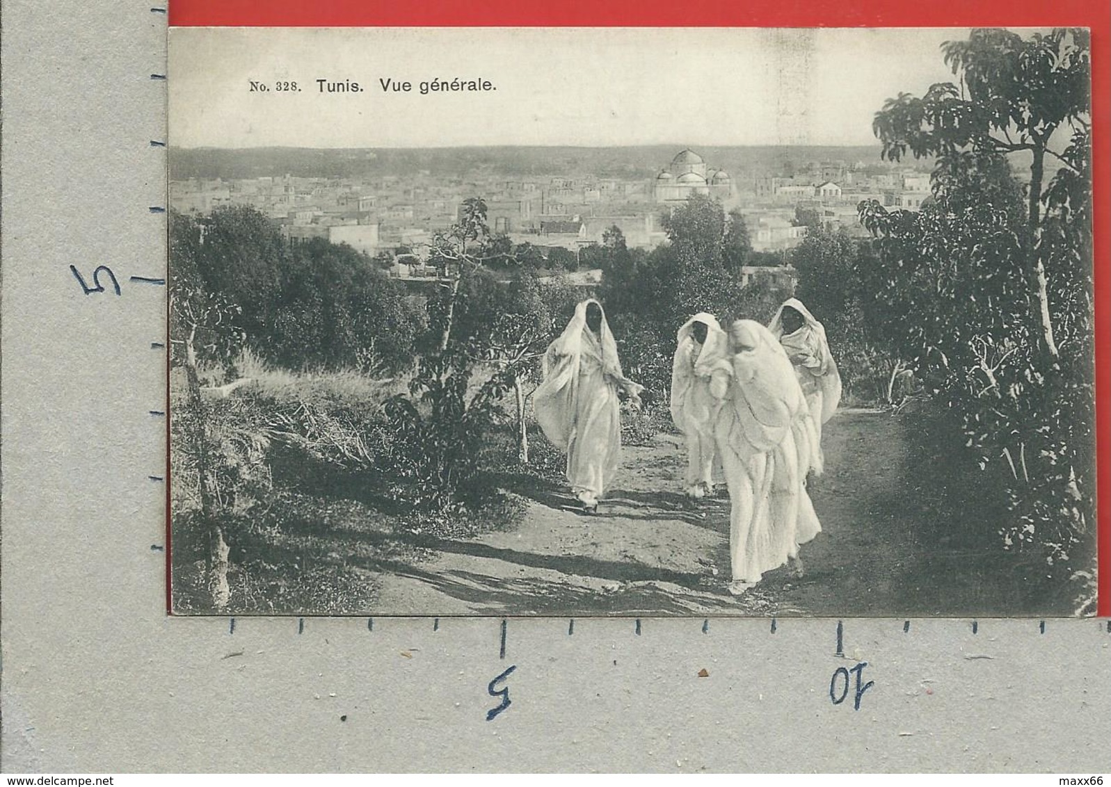 CARTOLINA VG TUNISIA - TUNIS - Vue Generale - Lehnert & Landrock - 9 X 14 - 1909 PER LA FRANCIA - Tunisia