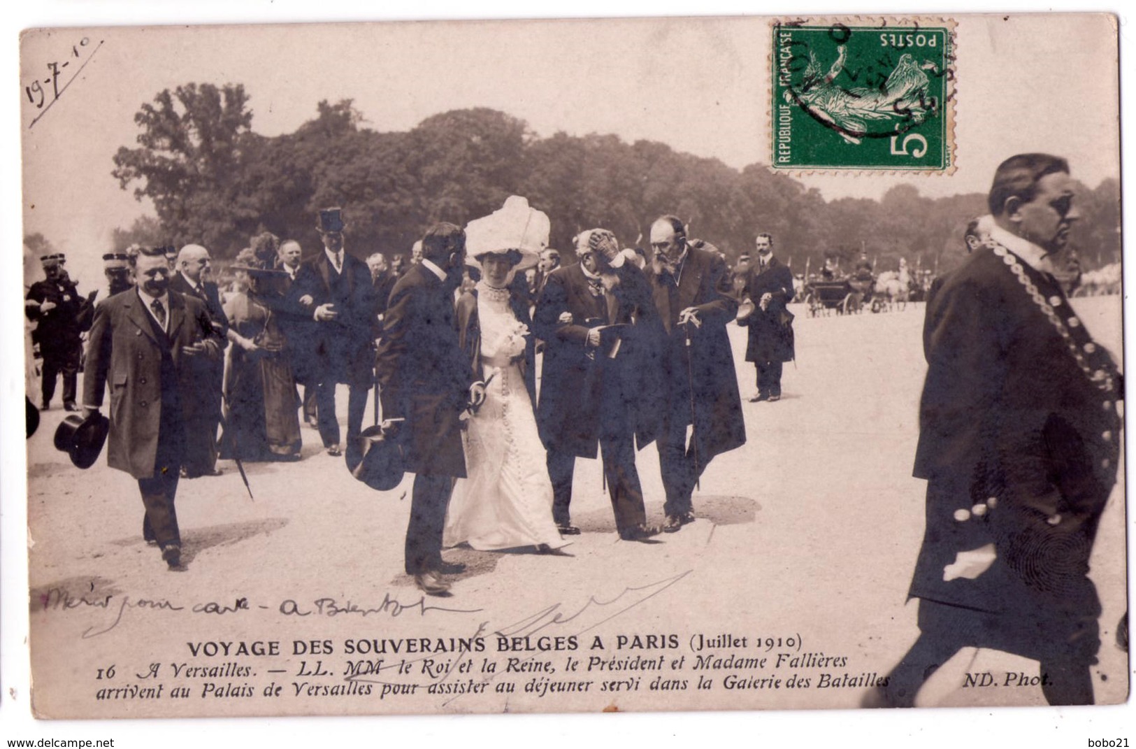 6714 -  Voyage Des Souverains Belges à Paris ( Juillet 1910 ) - N.D. N°16 - - Empfänge