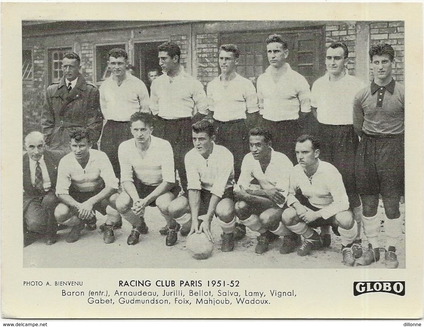 EQUIPE Du RACING CLUB PARIS  1951/52  Et  RACING/LENS  2 PHOTOS    Format  12/9 - Football