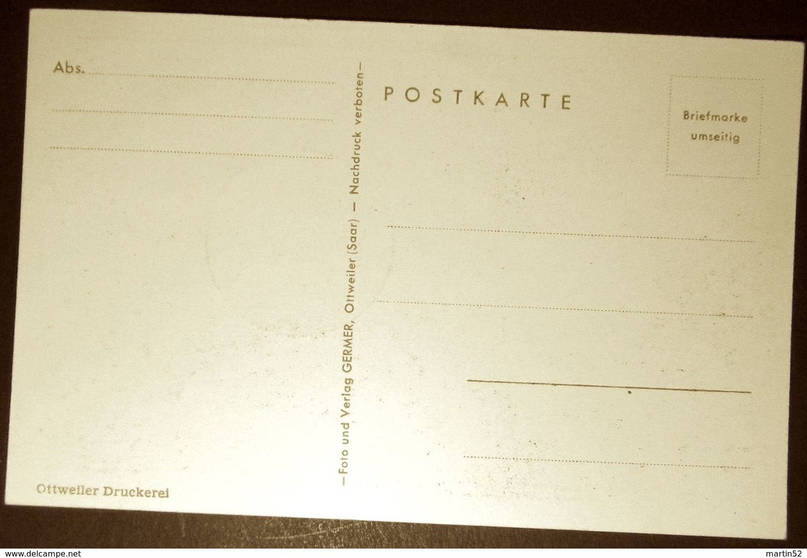 Saar 1950: Michel-No. 296 Auf Maximumkarte  Mit Passendem Sonderstempel OTTWEILER 19.7.50 400 JAHRE STADT - Cartes-maximum
