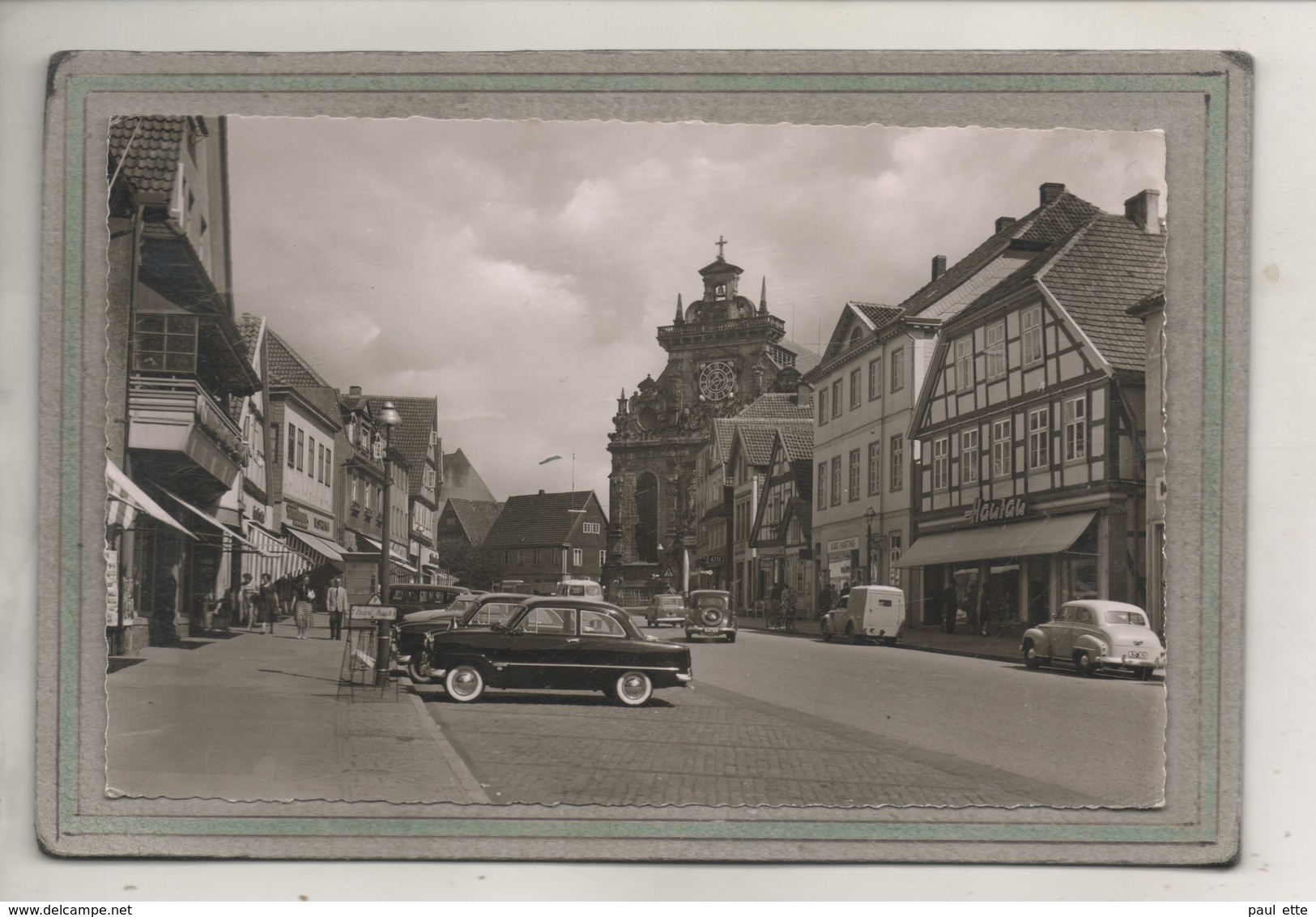 CPSM Dentelée - (Allemagne-Basse-Saxe) - BUECKENBURG - BUCKEBURG - Lange Strasse Und Autos - 1959 - Bueckeburg