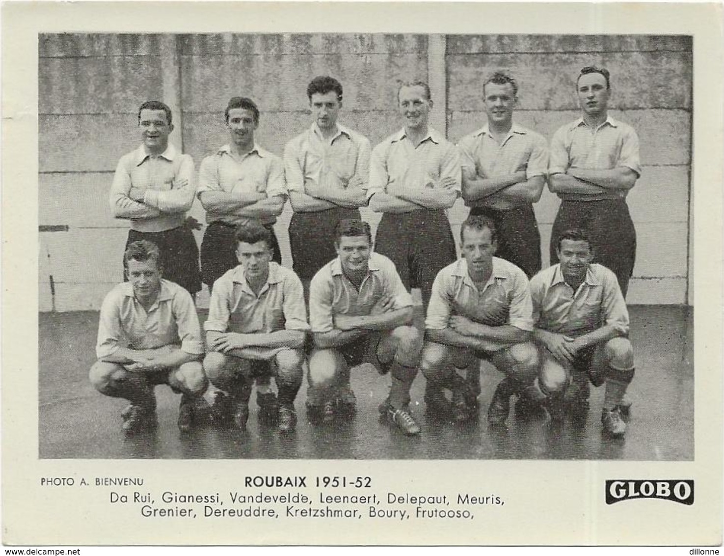 EQUIPE De ROUBAIX  1951/52      PHOTO    Format  12/9  Globo - Football