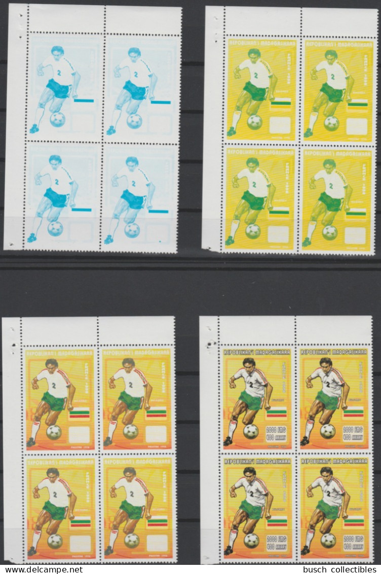 Madagascar Madagaskar 1998 Mi. 1970 Essai De Couleurs Color Proofs FIFA World Cup France Football Soccer Fußball RARE - Madagascar (1960-...)