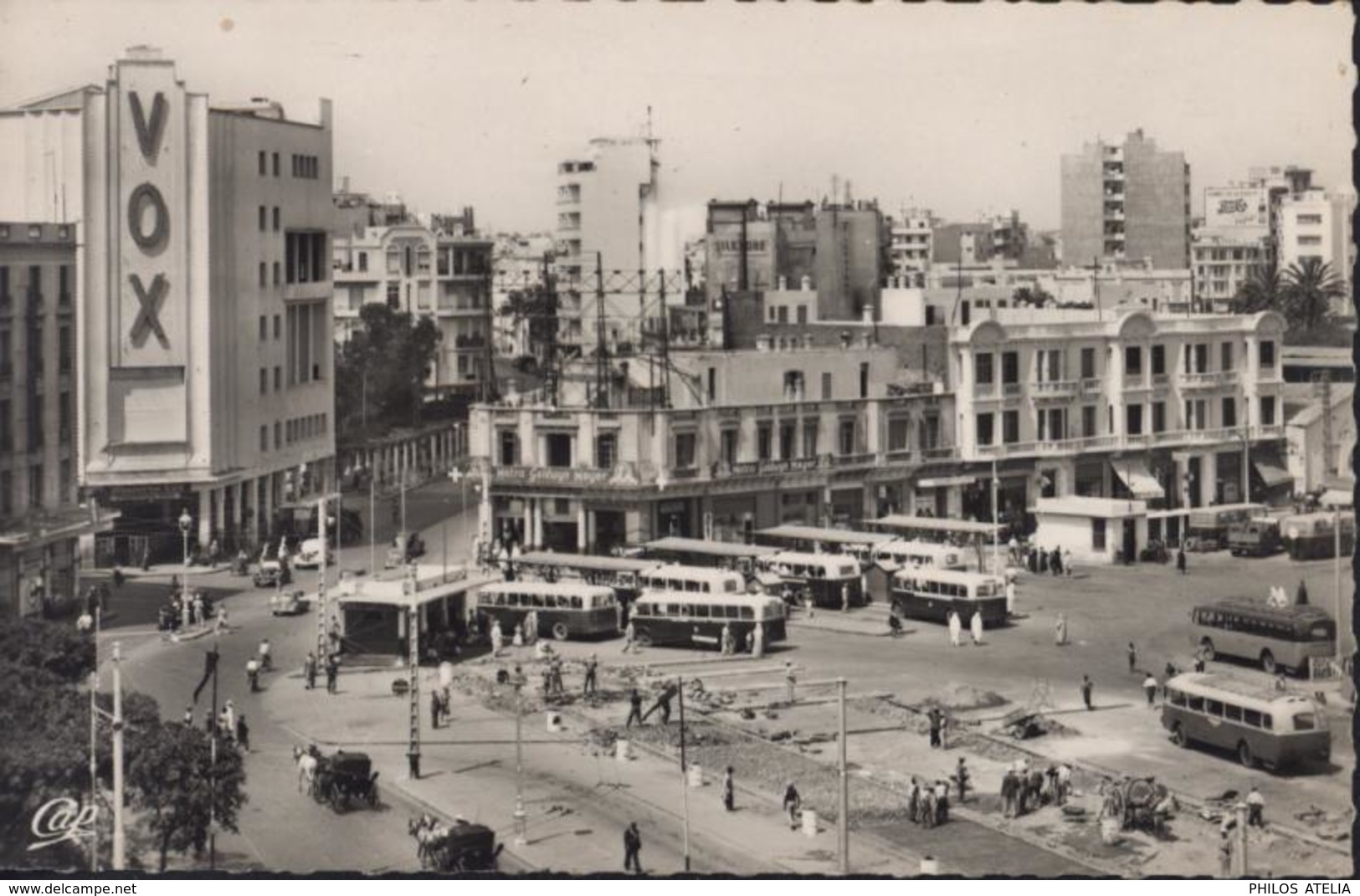 CPA Maroc Casablanca Place De France CAP 51 REAL PHOTO C.A.P. Paris - Casablanca