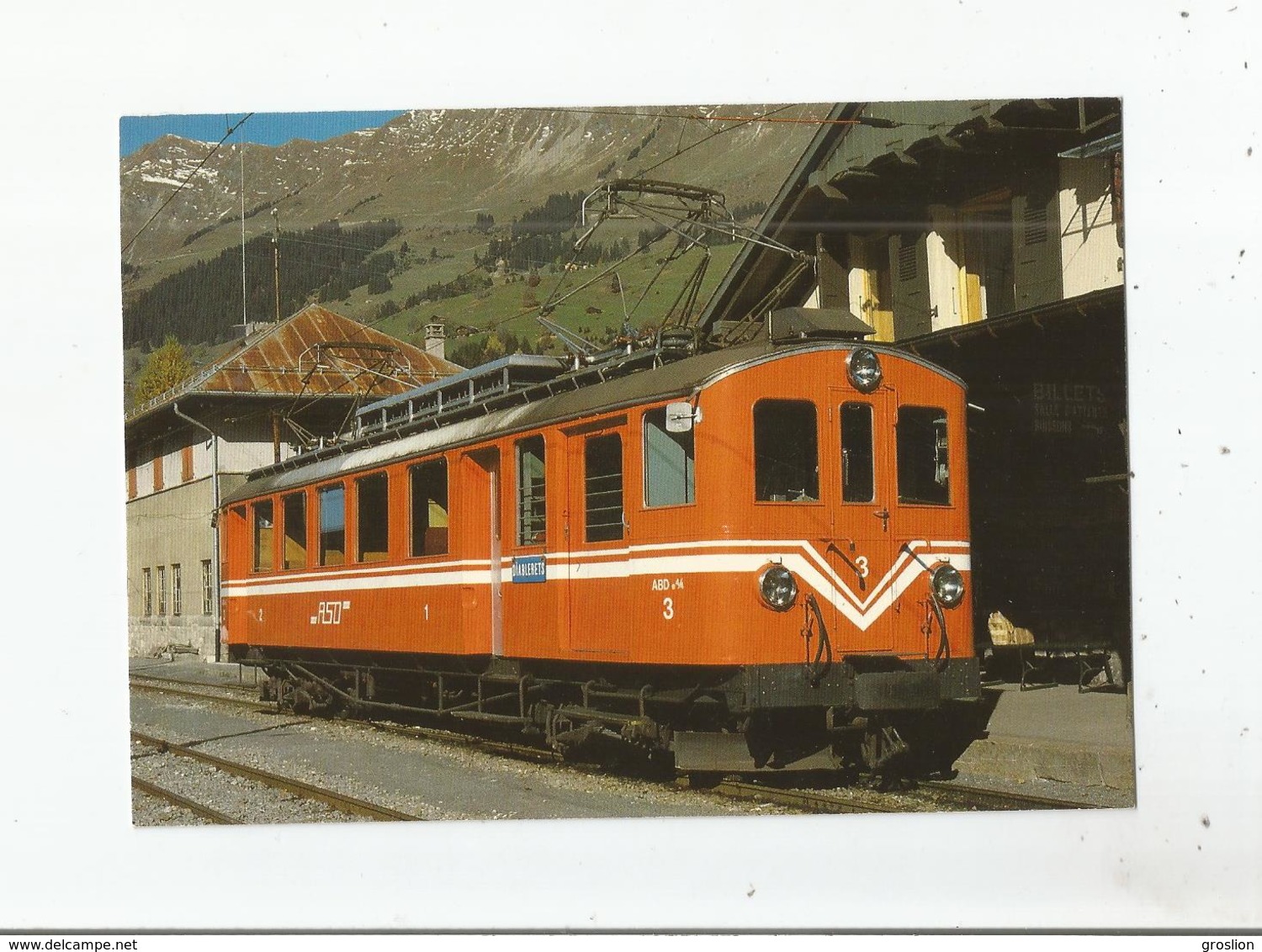 LES DIABLERETS 12 8 1982. CHEMIN DE FER AIGLE-LE SEPEY-LES DIABLERETS (ASD) - Aigle