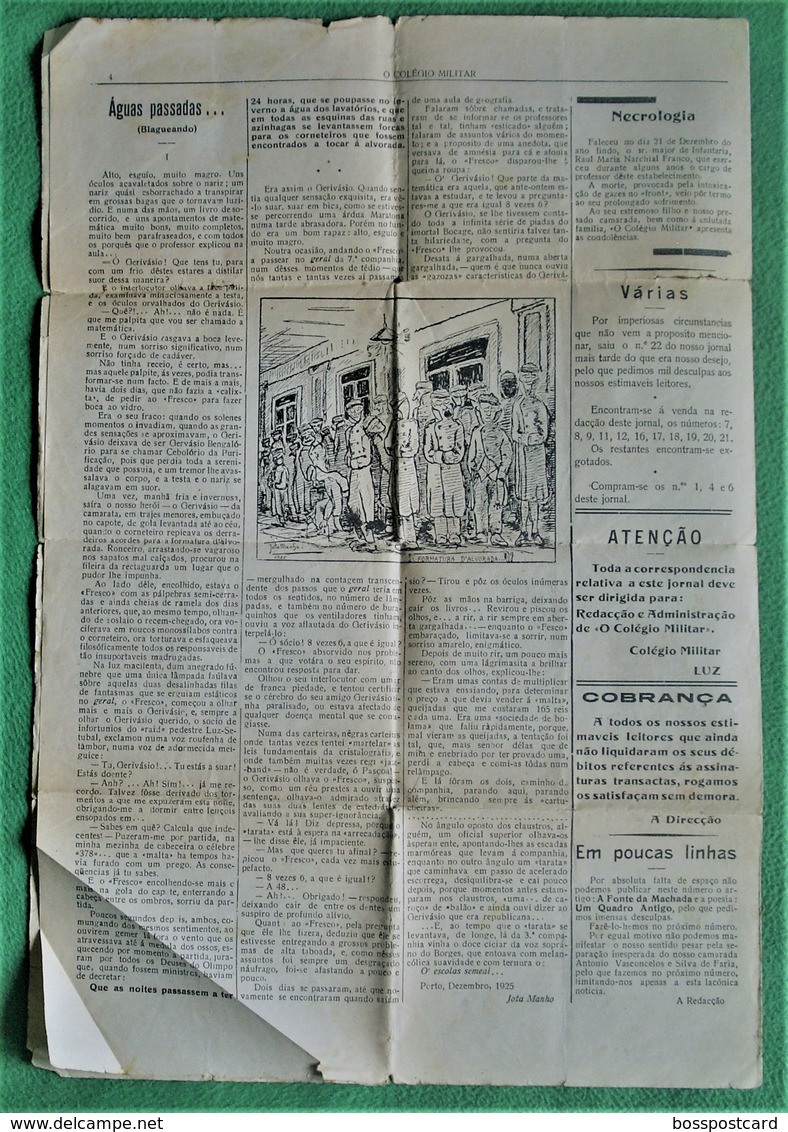 Lisboa - Jornal O Colégio Militar, Nº 23 De 4 De Fevereiro De 1926 - Imprensa - Sonstige & Ohne Zuordnung