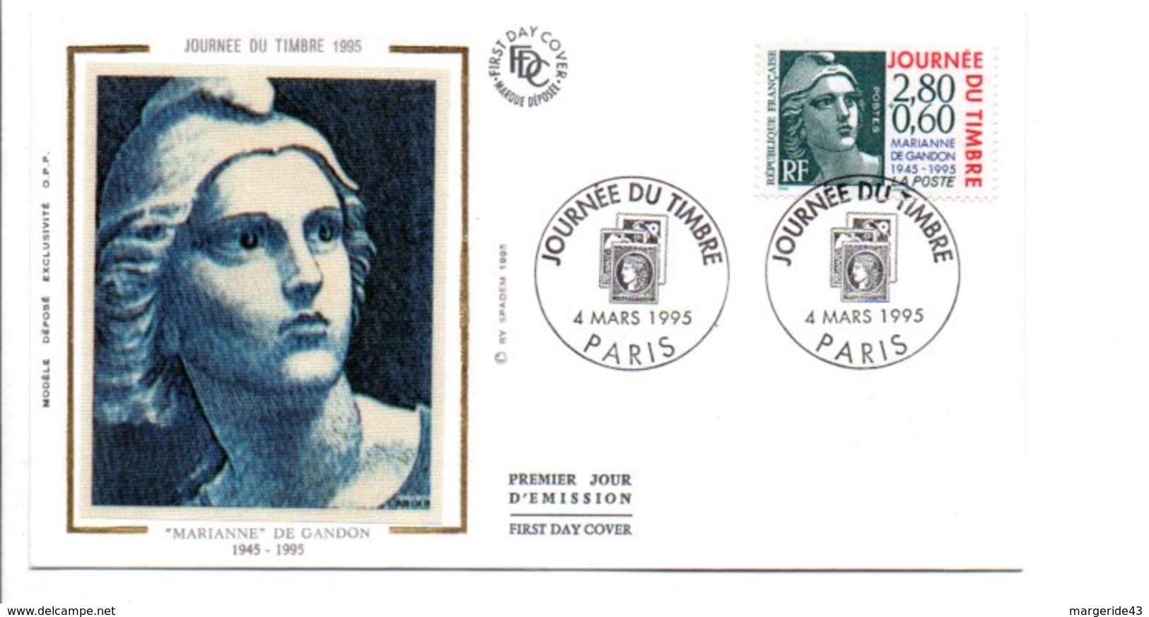 FDC 1995 JOURNEE DU TIMBRE - 1990-1999