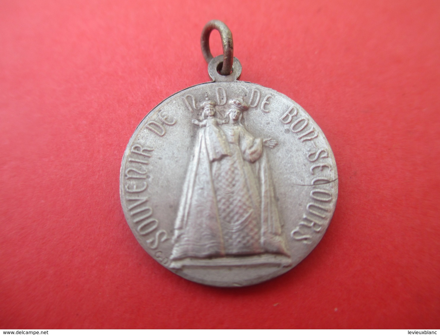 Médaille Religieuse Ancienne/Souvenir De Notre Dame De Bon Secours /Rouen / Bronze Nickelé  / Début XXéme   CAN581 - Religion & Esotérisme