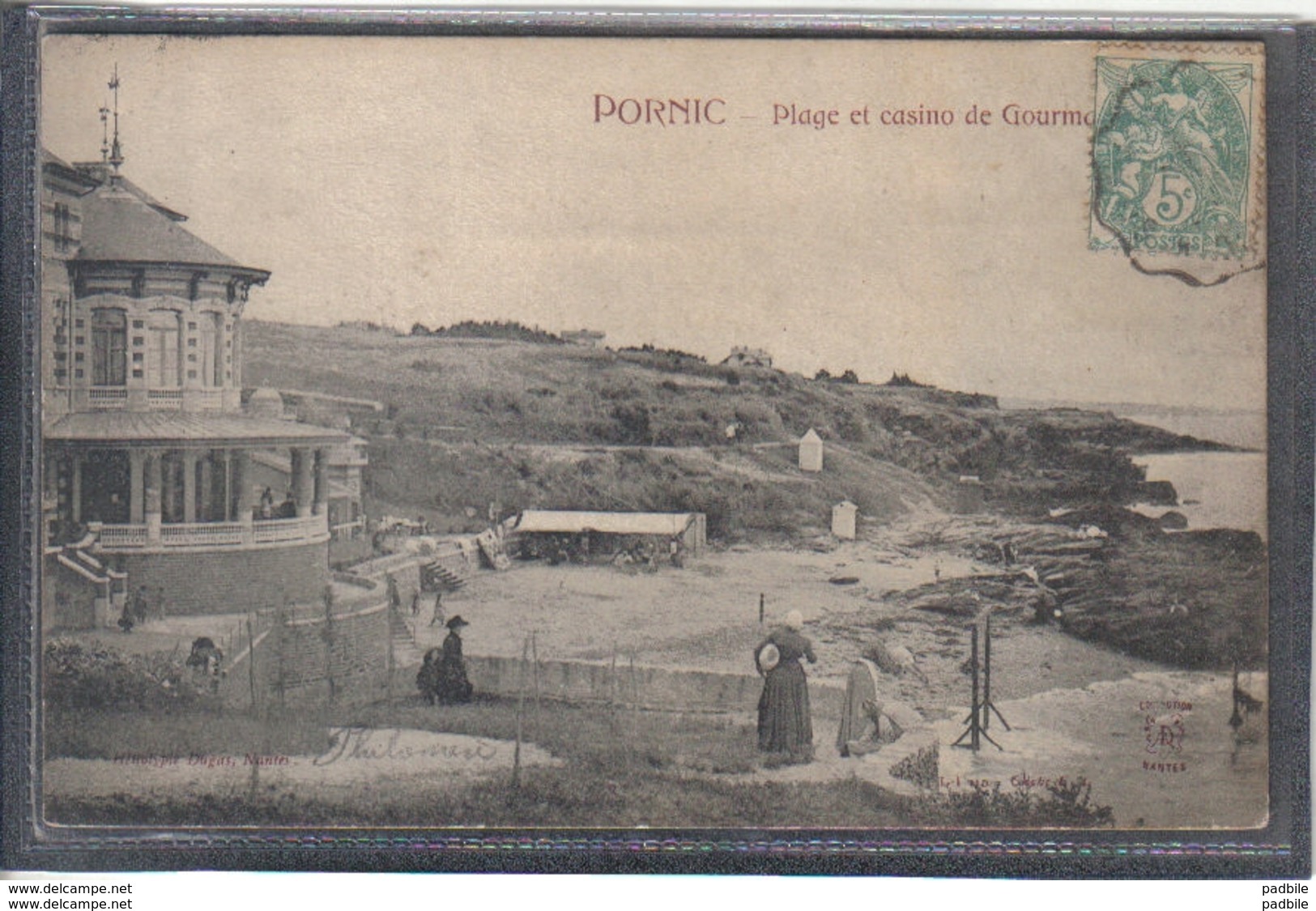 Carte Postale 44. Pornic  Plage Et Casino Très Beau Plan - Pornic