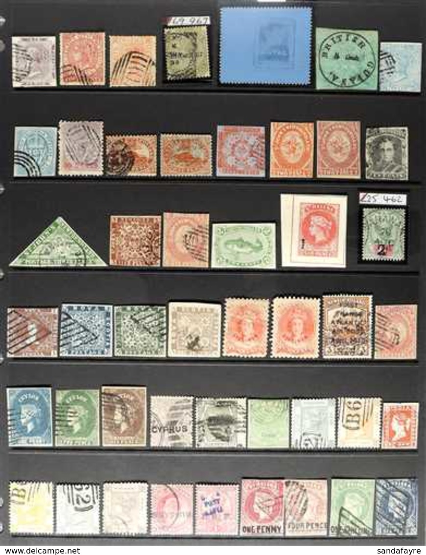 BRITISH COMMONWEALTH FORGERIES An Interesting Collection Of Chiefly Old Forgeries Of Mostly 19th Century Issues Presente - Altri & Non Classificati