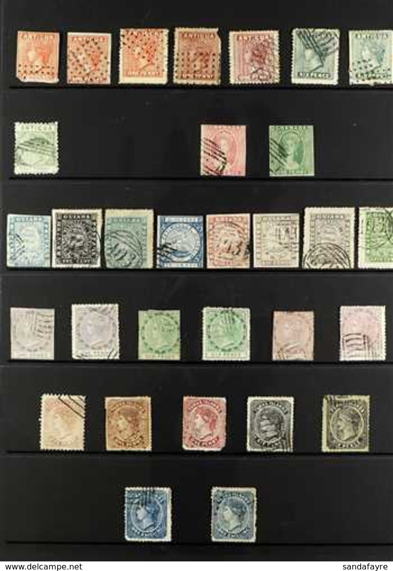 FORGERIES OF BRITISH WEST INDIES / CARIBBEAN Mostly 'used' Collection Of Forged 19th Century Stamps. With Antigua (8 Sta - Altri & Non Classificati