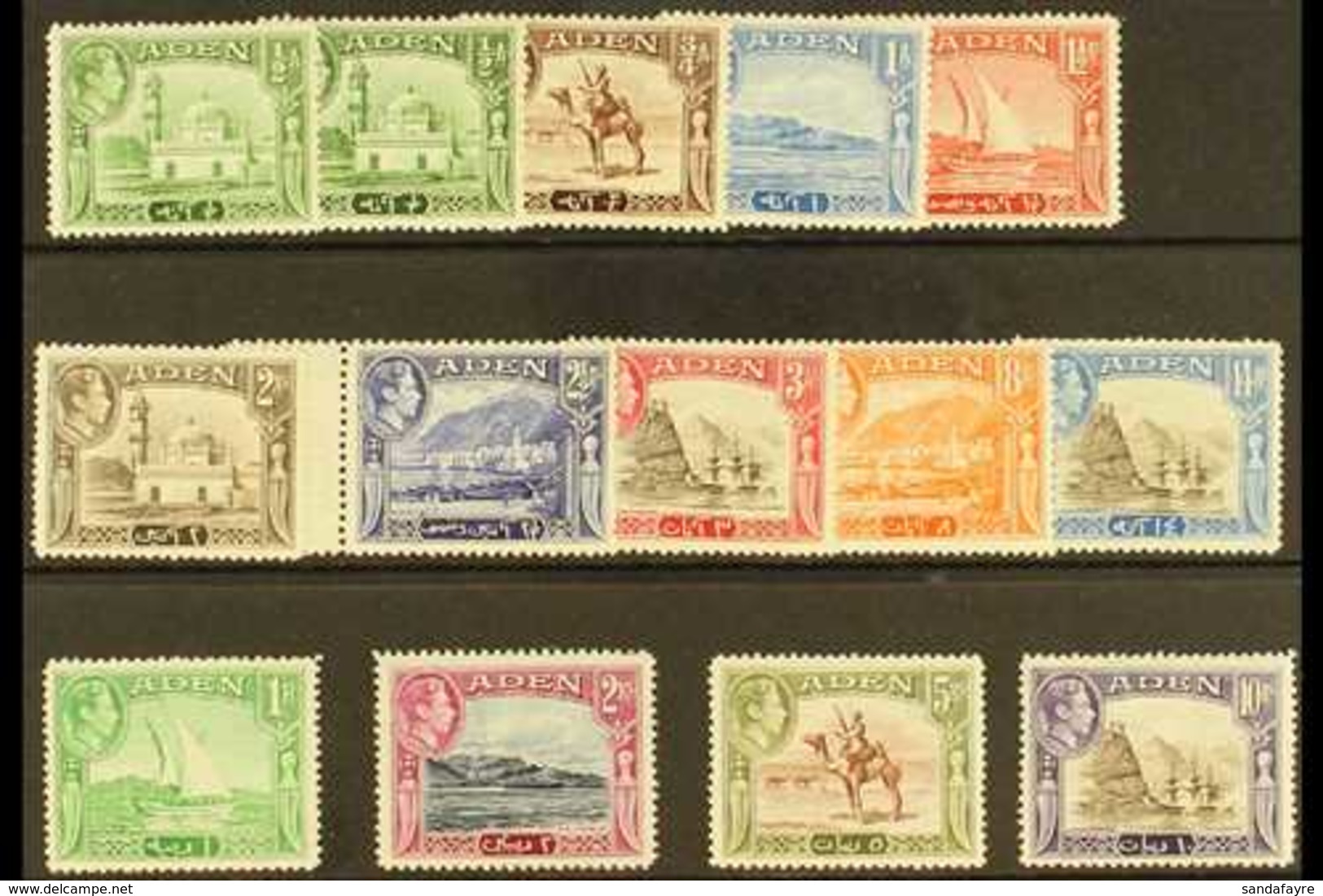 1939-48 Definitive Set Plus ½a Shade, SG 16/27, Very Fine Mint (14 Stamps) For More Images, Please Visit Http://www.sand - Aden (1854-1963)