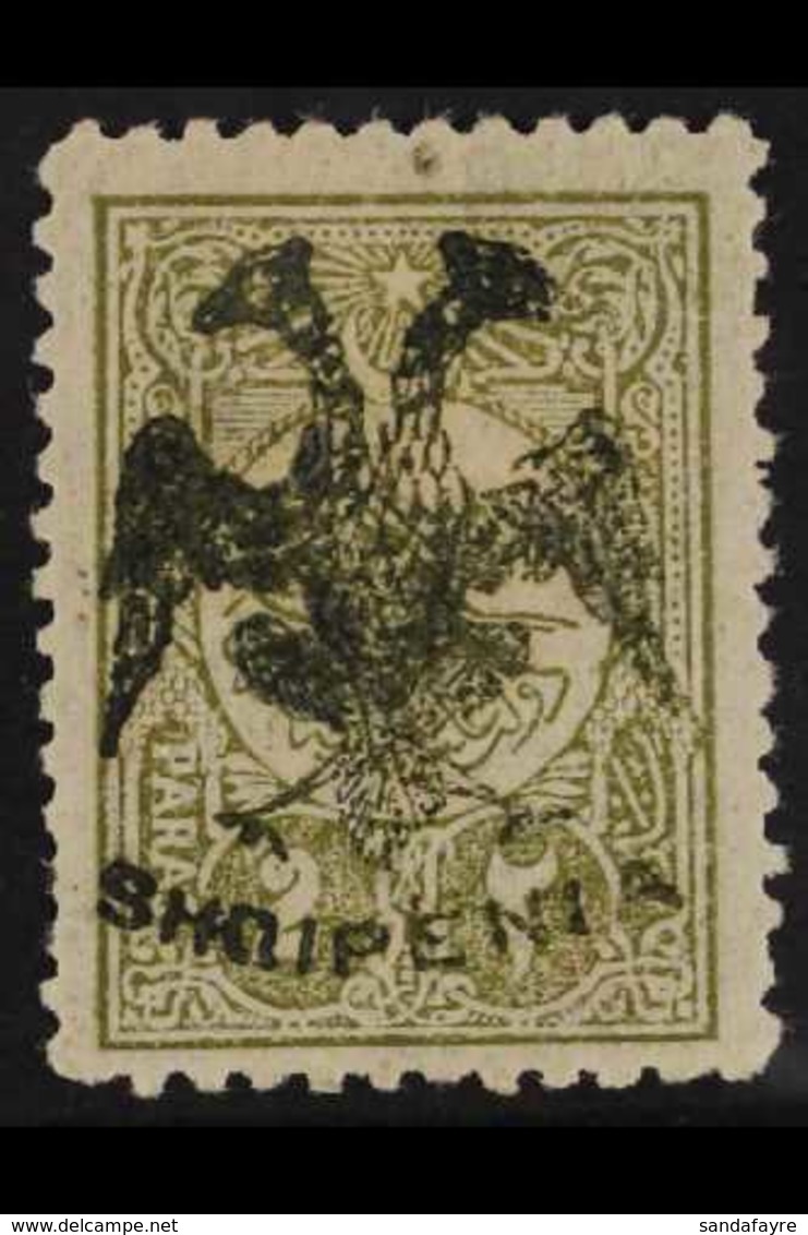 1913 2pa Olive Green Overprinted "Eagle" In Black, SG 3 (Mi 3), Fresh Mint, A Couple Of Shortish Perfs At Left. Cat £425 - Albanië