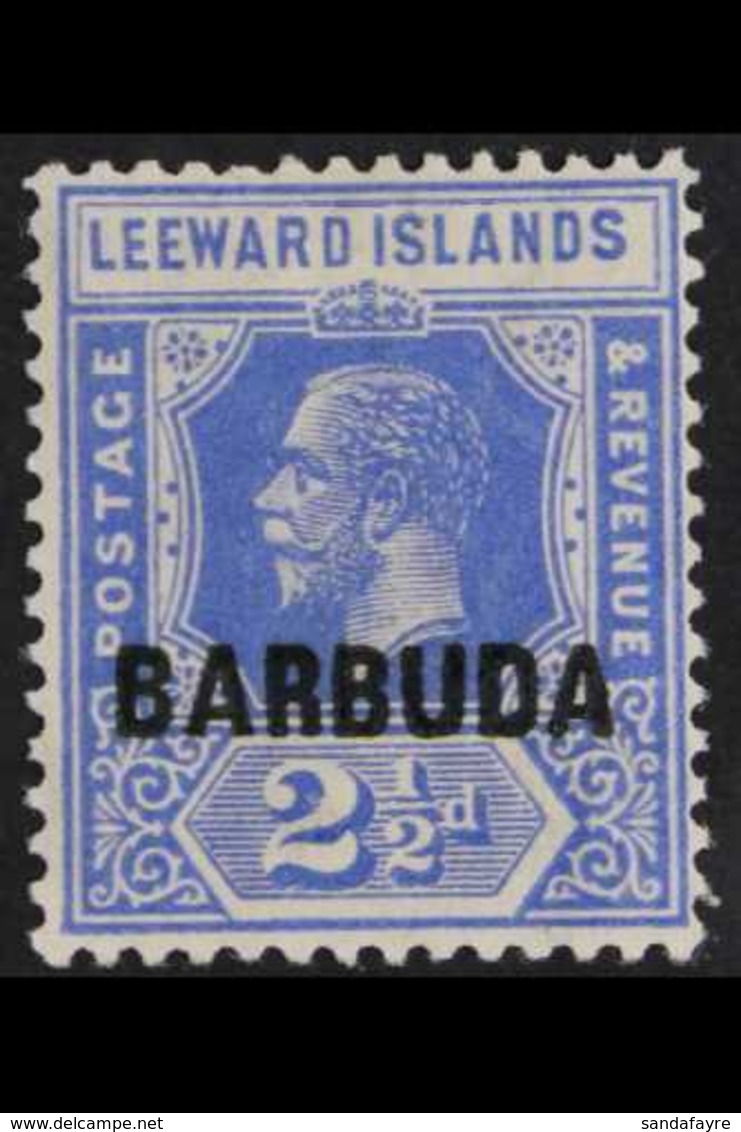 BARBUDA 1922 2½d Bright Blue, Variety "watermark Inverted", SG 4w, Very Fine NHM For More Images, Please Visit Http://ww - Andere & Zonder Classificatie