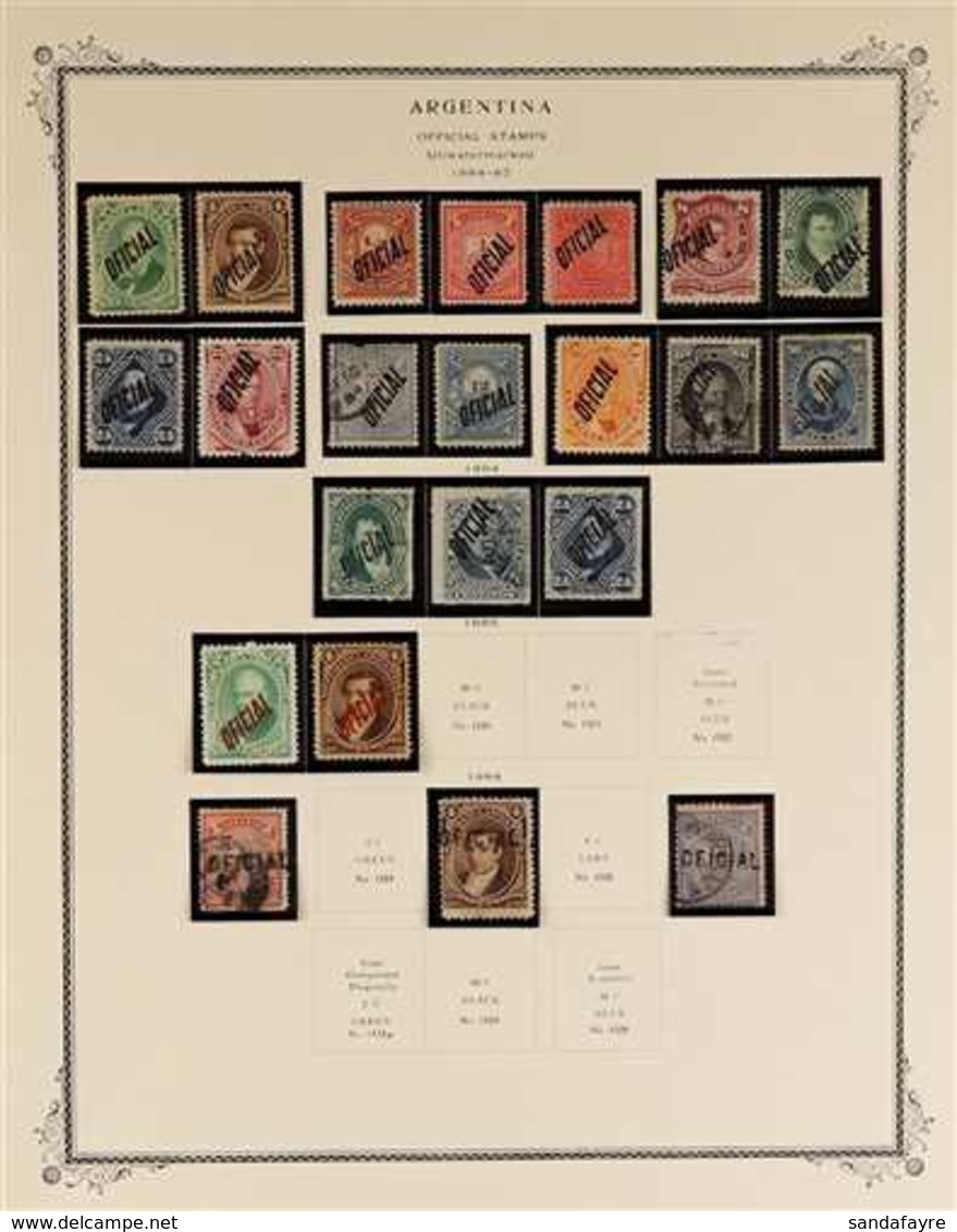 OFFICIALS 1884-1969 MOSTLY MINT COLLECTION In Hingeless Mounts On Leaves, All Different, Includes 1884-87 Set Mostly Min - Sonstige & Ohne Zuordnung