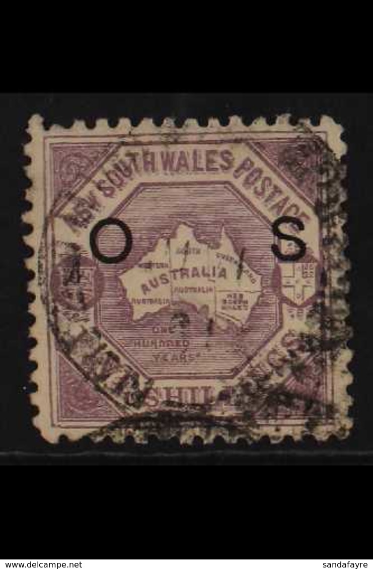 NEW SOUTH WALES OFFICIAL 1890-91 5s Mauve "O S" Overprint, SG O49a, Good Used. For More Images, Please Visit Http://www. - Andere & Zonder Classificatie