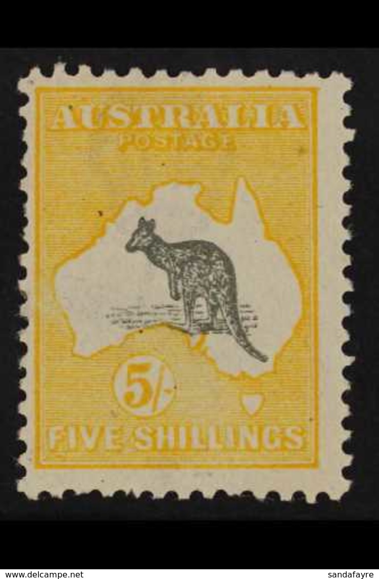 1915 5s Grey And Yellow, Wmk Narrow Crown, SG 42, Fine Never Hinged Mint. For More Images, Please Visit Http://www.sanda - Andere & Zonder Classificatie
