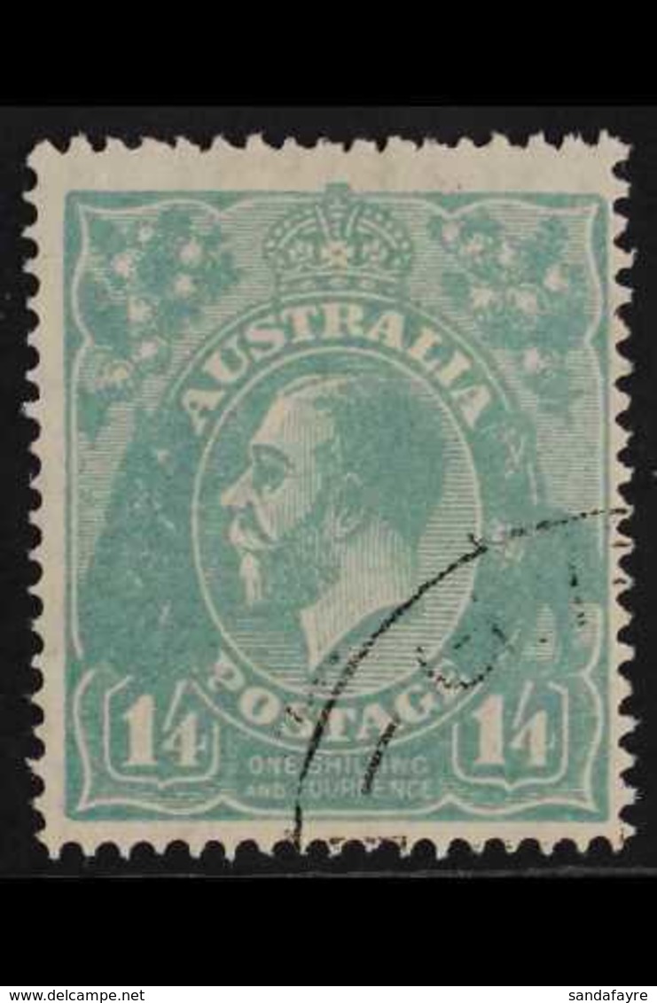 1926-30 1s4d Pale Greenish Blue KGV Head Perf 14, SG 93, Fine Used Cancelled To Order, BW 129w, Very Fresh. For More Ima - Andere & Zonder Classificatie