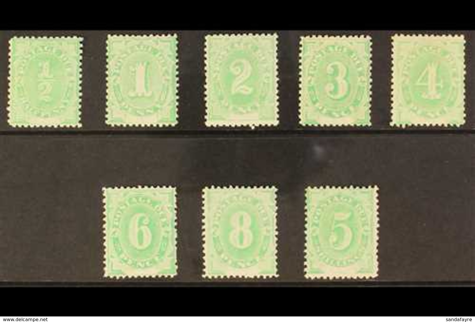 POSTAGE DUES 1902 Set To 5s Complete, Perf 11½, 12, SG D1/8, Very Fine Mint, Strong Colours. (8 Stamps) For More Images, - Andere & Zonder Classificatie