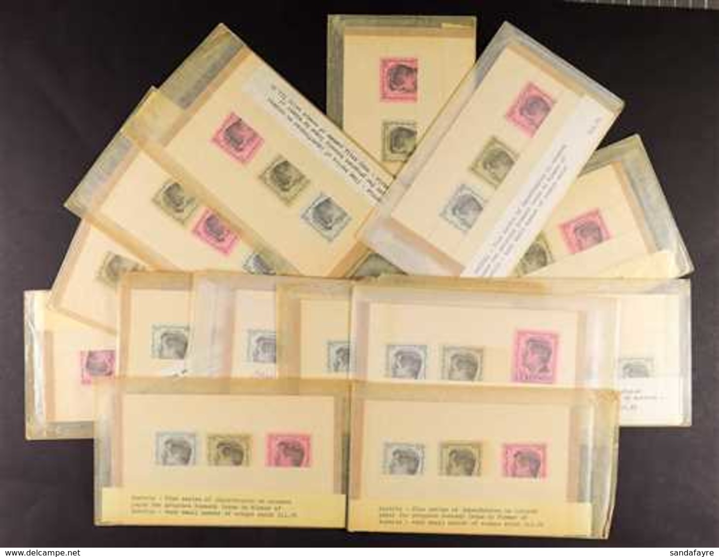 WIMMER 1964 KENNEDY ESSAYS HOARD. Includes Imperf Sets (x38) Of 3 Never Hinged Mint And And Similar Imperf Sets (x4) Of  - Andere & Zonder Classificatie