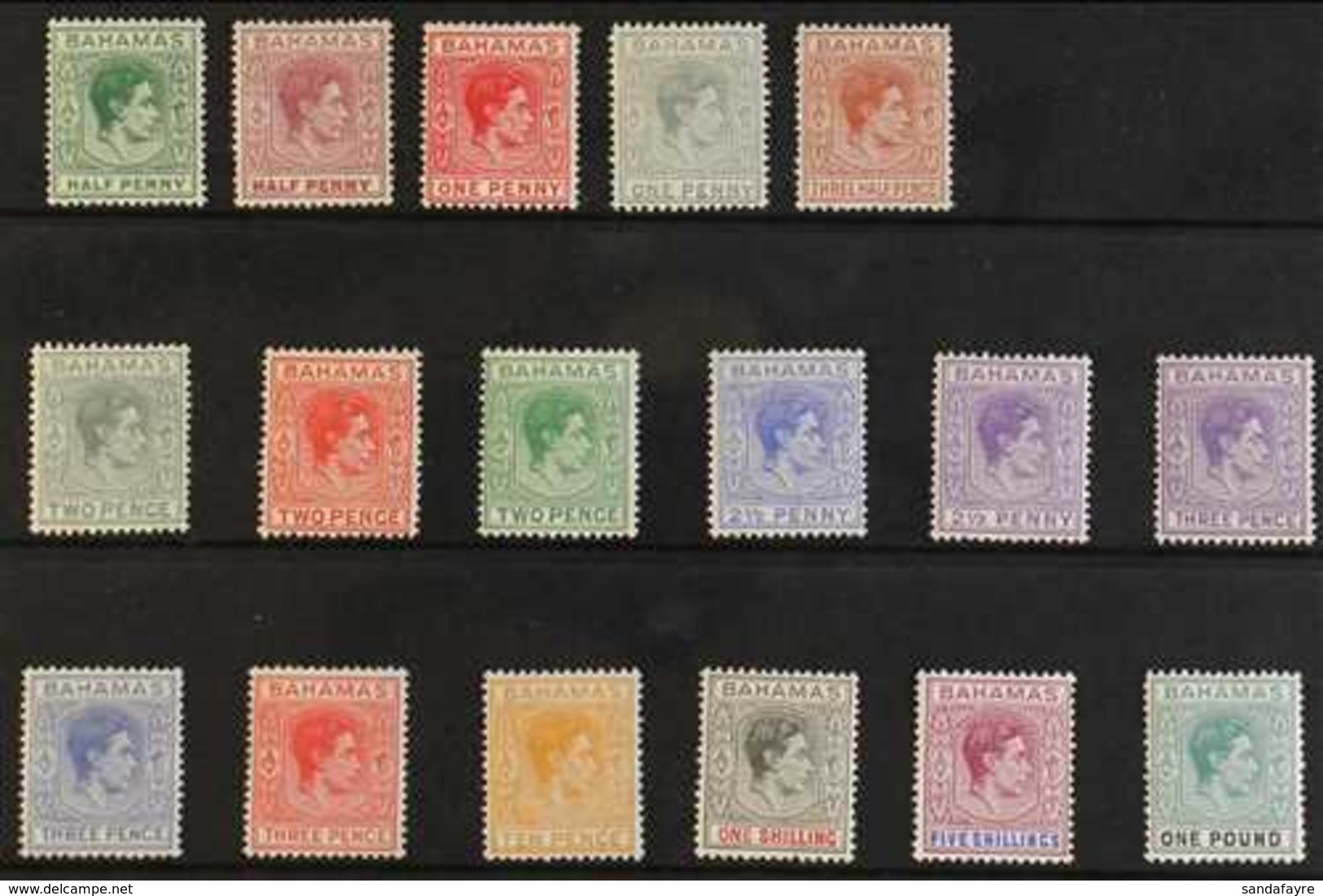 1938-52 Definitive "Basic" Complete Set, SG 149/57a, Fine Mint (17 Stamps) For More Images, Please Visit Http://www.sand - Andere & Zonder Classificatie