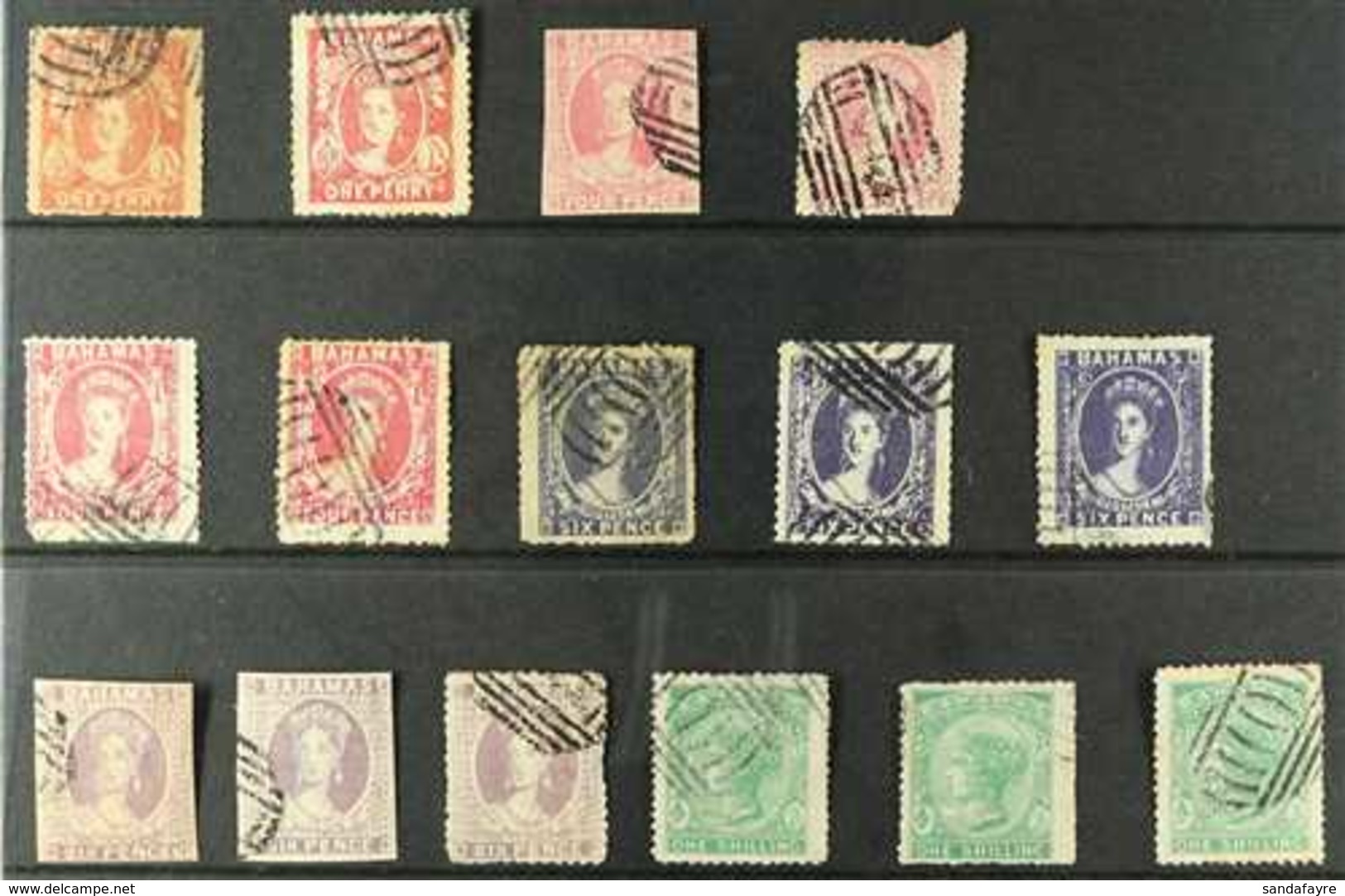 FORGERIES A 'used' Collection Of Forged 19th Century "Chalon & Side Face" Stamps Includes Chalon To 6d Pair & Side Face  - Other & Unclassified