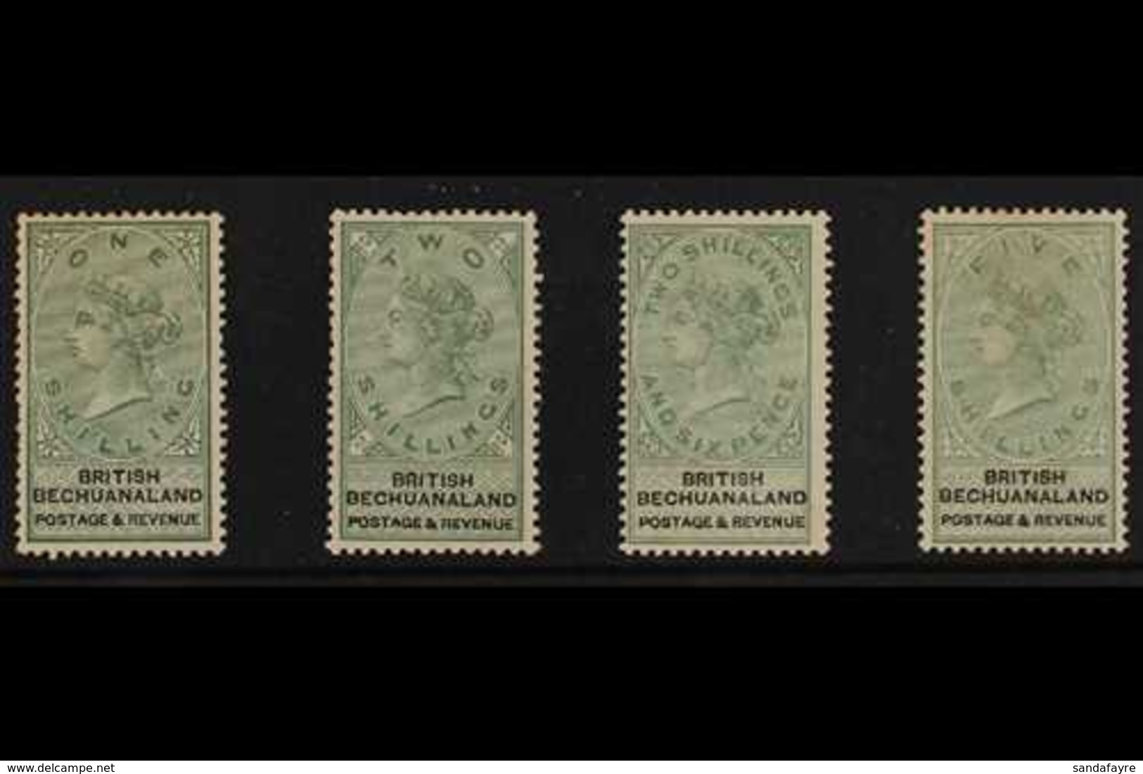 BRITISH BECHUANALAND 1888 Tall QV (green And Black) 1s To 5s, SG 15/18, Good To Fine Mint. (4 Stamps) For More Images, P - Andere & Zonder Classificatie