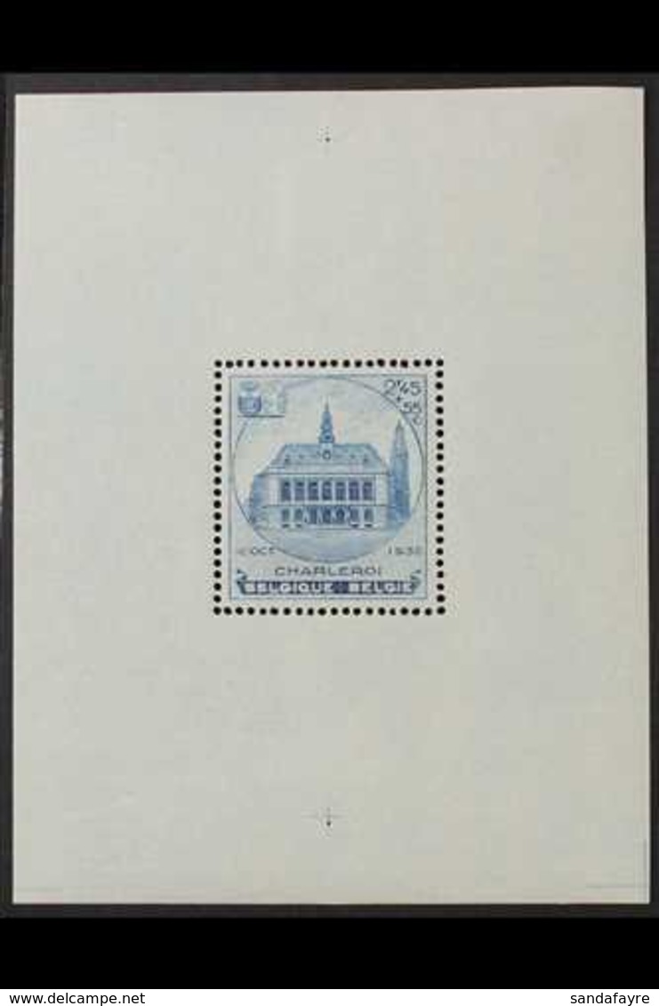 1936 2fr45c + 55c Blue "Charleroi Town Hall" Miniature Sheet, Cob BL 6, SG MS775, Never Hinged Mint. For More Images, Pl - Andere & Zonder Classificatie