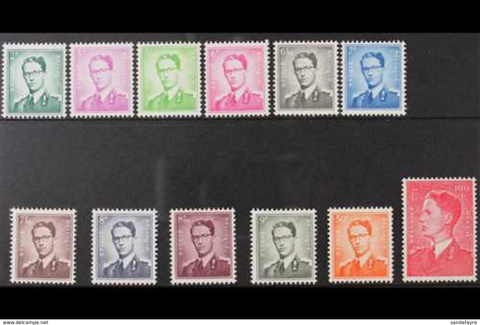 1958 King Baudouin Definitive Set, Cob 1066/75, Never Hinged Mint (12 Stamps) For More Images, Please Visit Http://www.s - Other & Unclassified