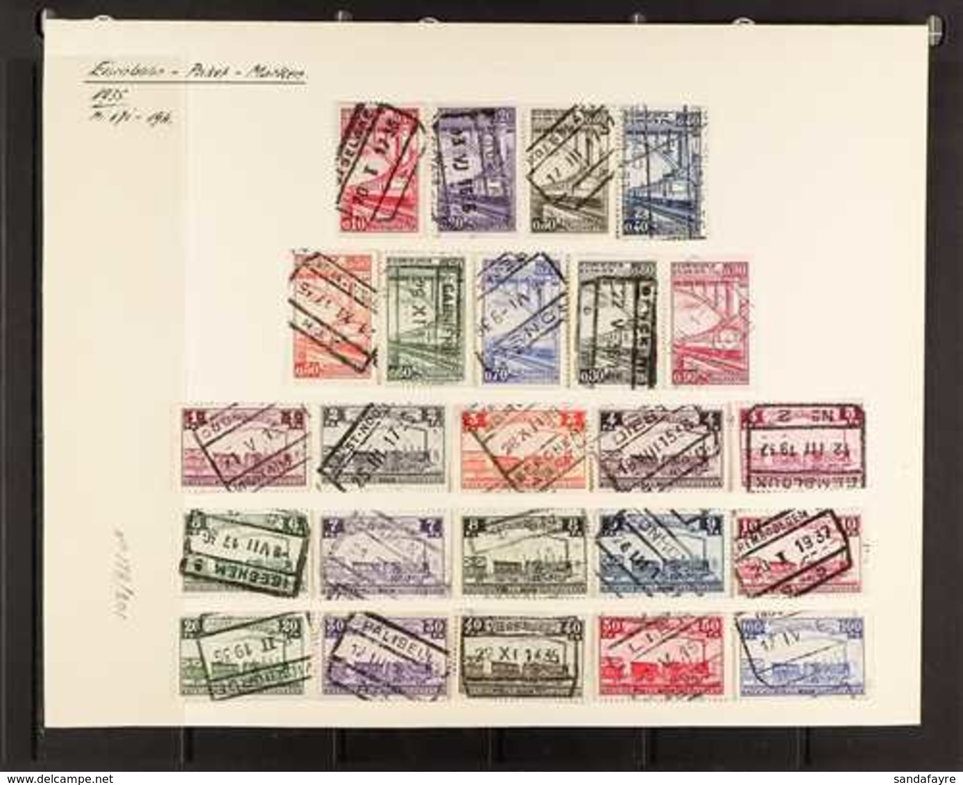 RAILWAY POST STAMPS 1935 Set Complete, COB TR178/201, Very Fine Used. (24 Stamps) For More Images, Please Visit Http://w - Andere & Zonder Classificatie