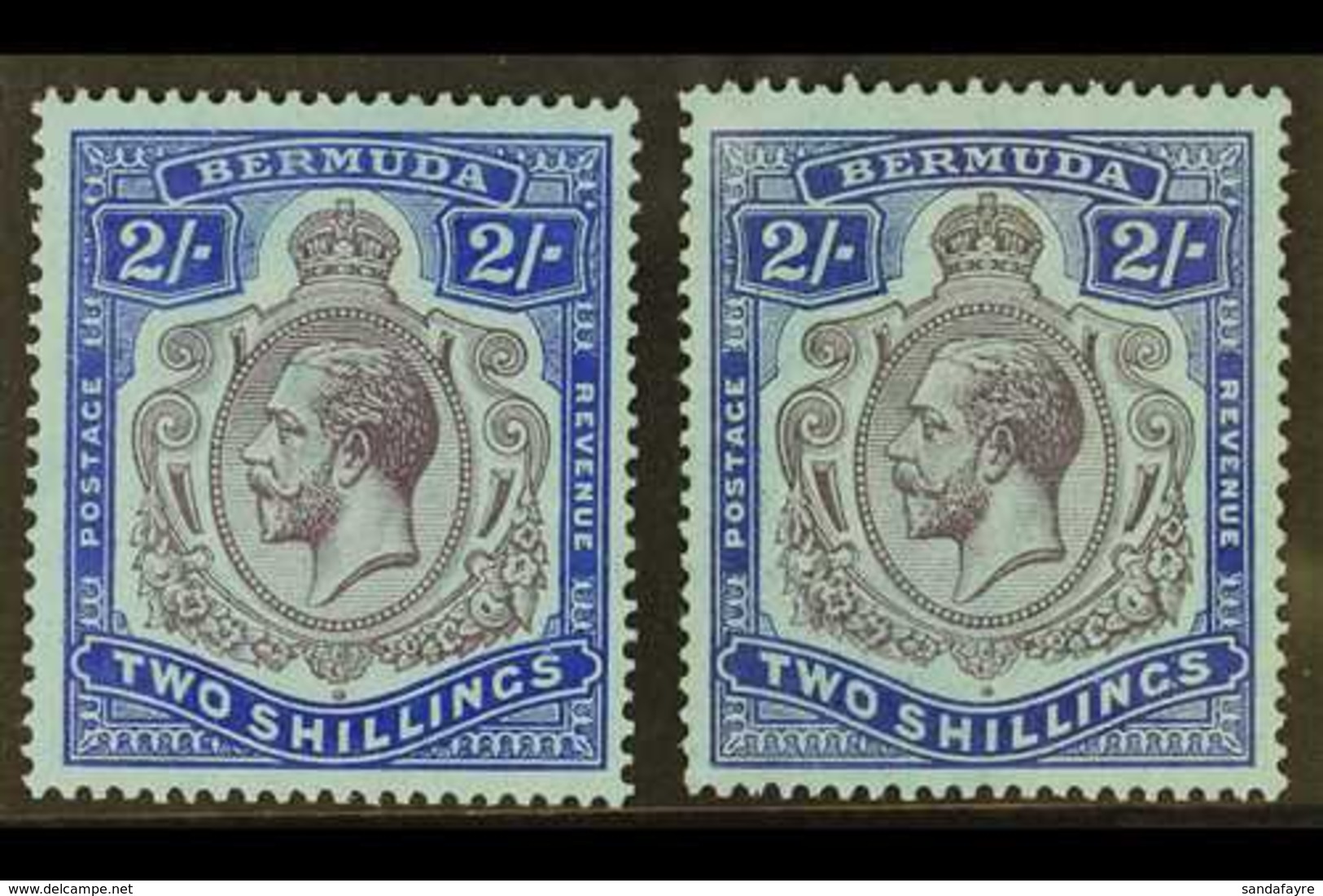 1924-32 2s, The Two Shades, SG 88 & 88g, Fine Mint. (2) For More Images, Please Visit Http://www.sandafayre.com/itemdeta - Bermuda