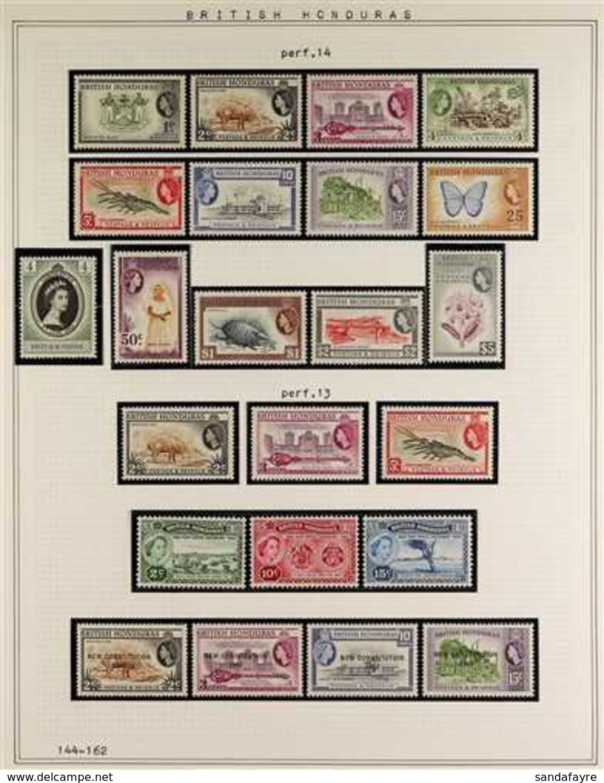 1953-1970 COMPLETE NHM COLLECTION Presented In Mounts On Album Pages, A Complete Run From The 1953 Coronation To The 197 - Brits-Honduras (...-1970)